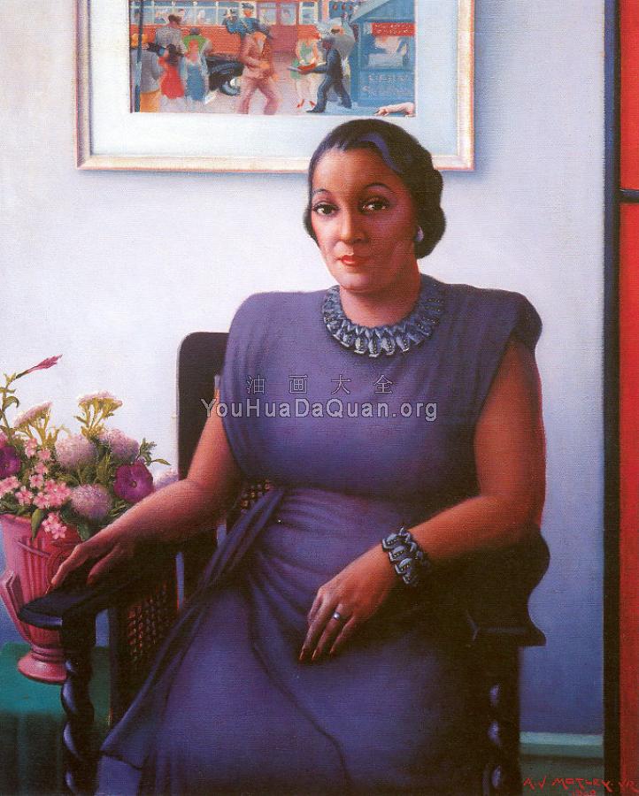 Portrait of a Cultured Lady - 阿基保尔·约翰·莫特利